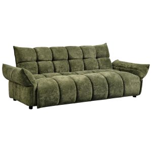 Разтегащ диван Melu HM3314.03 зелен плат - седалка с пружини с джоб 240-250X90X85ВСМ.