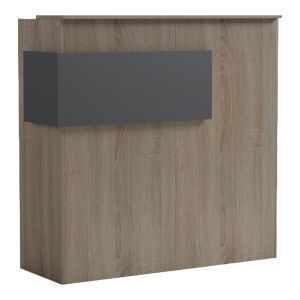 Рецепция Optima с LED осветление, цвят sonoma-antracit, 110x40x110 см