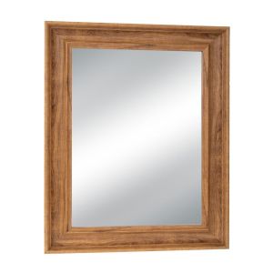 Light brown plastic rectangular mirror (wood effect) 60X80 cm