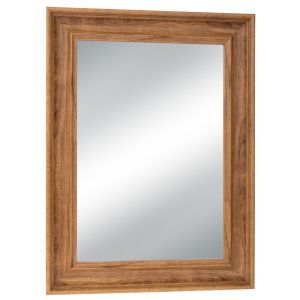 Light brown rectangular mirror (wood effect) 80X120 cm