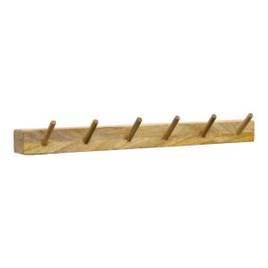 Стенна закачалка Hokkie от масивна акациева дървесина в естествен нюанс 60x11x10см