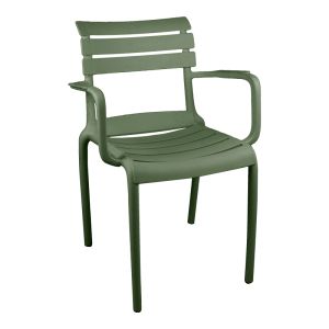 Almea chair, PP, olive green, 58x56x82cm