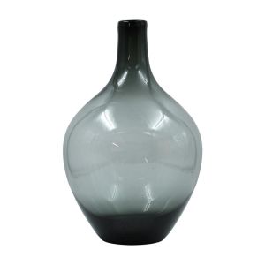 Glass decorative carafe FL2538 transparent gray color 28X38CM