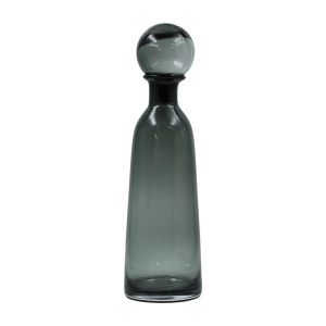 Glass decorative carafe FL1343 transparent gray color 12X42CM