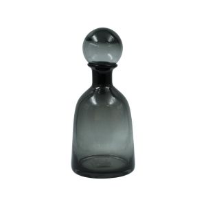 Glass decorative carafe FL1533 transparent gray color 15X30CM