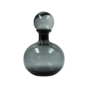 Glass decorative carafe FL1828 transparent gray color 17X27CM