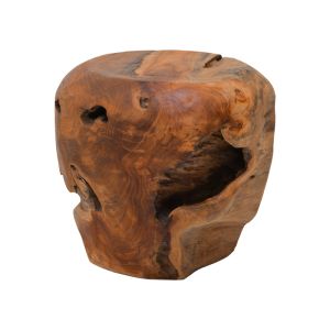 Табуретка Bolare от тиково дърво в естествен цвят D40x35см
