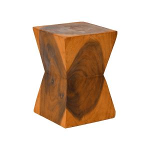 Табуретка Clepsydra от суарово дърво в естествен цвят 31x31x45см