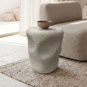 Табуретка-маса Ardini Stone екрю мат MGO D39.5x49.5см