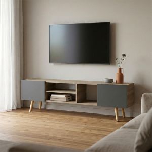 ТВ шкаф Osclo sonoma-антрацит 160x30x53.5см