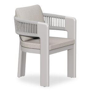 Dining chair Baron SM6482.04 aluminum - rope - olefin fabric in beige 59X59X73.5V