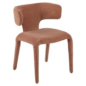 DINING CHAIR BIEN HM18361.03 TERRACOTTA LINEN FABRIC 49.5X55.5X76CM.