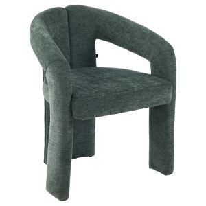 DINING CHAIR HM18362.04 GREEN LINEN FABRIC 64X50X76.5CM.
