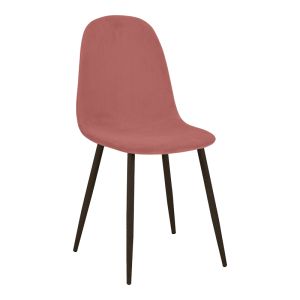 Bella dining chair, rotten apple velvet and black metal leg, 43.5x52x89cm