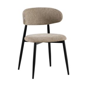 Dining chair FL2456 mocha color with metal frame 48X48X82CM