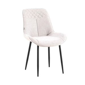 Dining chair FL2508, ice gray fabric color, with metal frame, 58X53X84CM