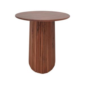 Трапезна маса Tully, масивна акациева дървесина, орех, диаметър 50x75 см