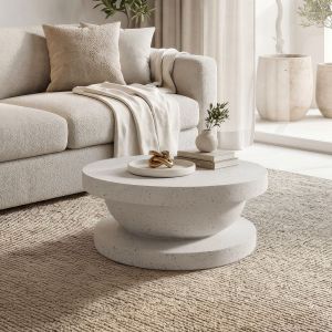 Холна маса Bold Stone Cerba бяла мат MGO D70x30см