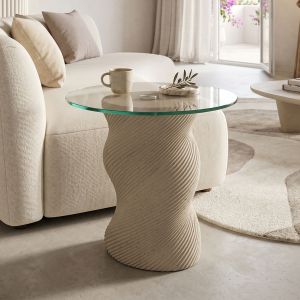 Холна маса Torsie Stone Klida бежов мат MGO D40x63см