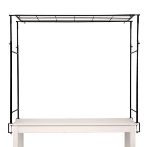 Black extendable stand (125-232) X 40 X (98-180) cm