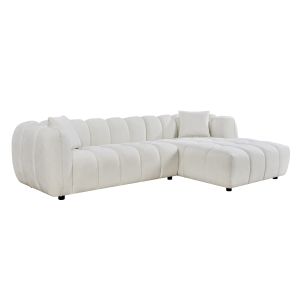 Ъглов диван (десен) Lykke HM3326.02R екру платов 280X89-165X70ВСМ.