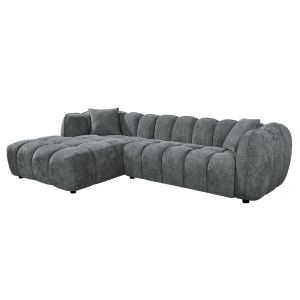 Ъглов диван (ляв) Lykke HM3326.01L сив плат 280X89-165X70ВСМ.