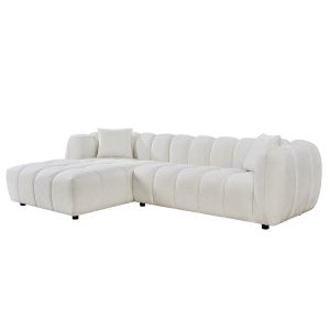 Ъглов диван (ляв) Lykke HM3326.02L екру платов 280X89-165X70ВСМ.