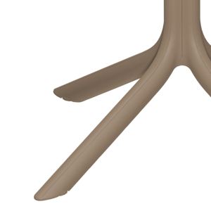 Groovy table made of polypropylene, perforated, cappuccino 60x60x76 cm