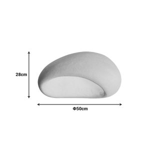 LED плафон Zulcere E27 бял ps 50x28см