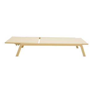 Алуминиев шезлонг Boka капучино-текстил в цвят шампанско 60x192x31см
