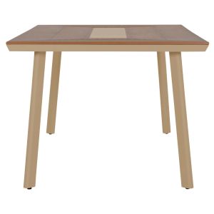 Алуминиева маса Taber HM5131.04 цвят капучино с плот от полидърво 200X100X75 см.