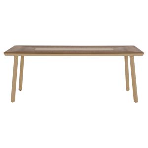 Алуминиева маса Taber HM5131.04 цвят капучино с плот от полидърво 200X100X75 см.