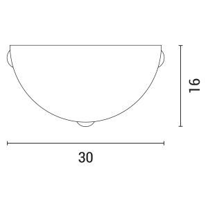 Glass wall lamp 1XΕ27 Max 15W Ø300MM transparent-bronze Arte Illumina Eris