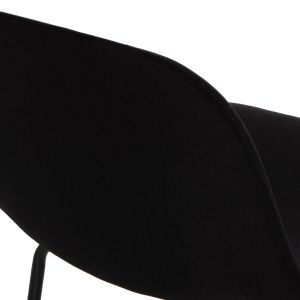 Бар стол Vincent HM9298.24 средна височина - черен плат - метални крака 43X50X92.5ВСМ.