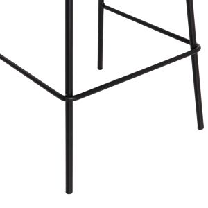 Бар стол Vincent HM9298.24 средна височина - черен плат - метални крака 43X50X92.5ВСМ.