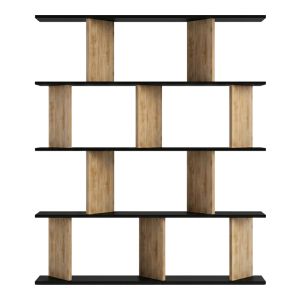 Библиотека Ratu орех с антрацитен цвят 120x24.6x141см