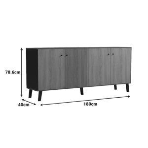 Buffet Tuscany sonoma-anthracite 180x40x78.6cm