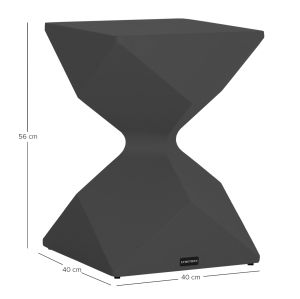 Висока помощна маса Zander SM6493.01 сив алуминий 40X40X57 см.