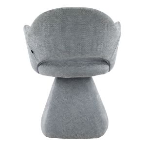 SWIVEL DINING CHAIR SIMA HM18360.01 LINEN FABRIC IN GREY 64X61X84.5CM
