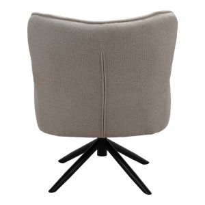 Въртящ се фотьойл Fremilia със сиво-бежов плат 75x80x94см