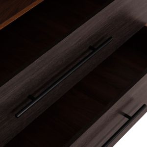 3-door wardrobe with 2 drawers Carys HM746.11 melamine in walnut/wenge color 150X55.5X160 cm.