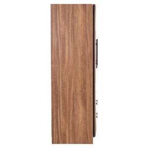 Wardrobe with 3 doors and 2 drawers Harry HM18390.01, melamine in natural wood and black, 150X55X180 cm