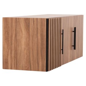 Wardrobe with 3 doors, loft, Harry HM18391.01, melamine, natural wood and black, 150X55.5X60HCM.