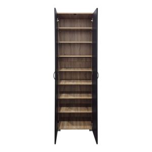Wardrobe-shoe rack Racka sonoma-anthracite 58x34x186cm