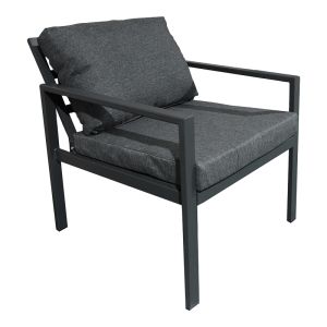 Градински сет Gardenly I, 4 части, алуминий, антрацитен цвят, с антрацитни възглавници