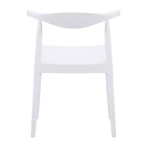 Garden chair Alor HM6624.01 made of polypropylene in white 47X55X74.5 cm.