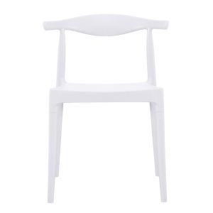 Garden chair Alor HM6624.01 made of polypropylene in white 47X55X74.5 cm.