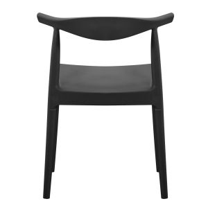 Garden chair Alor HM6624.02 made of polypropylene in black 47X55X74.5 cm.