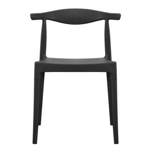 Garden chair Alor HM6624.02 made of polypropylene in black 47X55X74.5 cm.