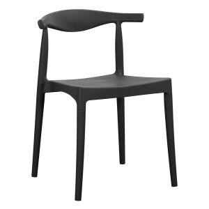 Garden chair Alor HM6624.02 made of polypropylene in black 47X55X74.5 cm.